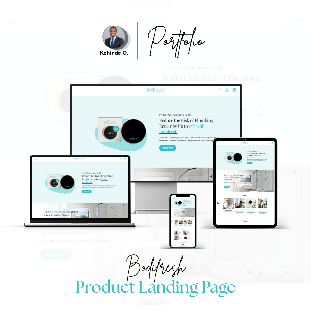 Bodifresh Product Landing Page Design Shopify CRO Expert